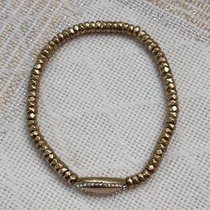 SILPADA Brass Crystal Beaded Stretch Bracelet